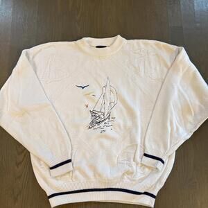 Vintage Men's Par Four Knit‎ Sweater Large Nautical Sailing Mens XL
